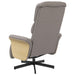 Fauteuil verstelbaar met voetensteun stof taupe