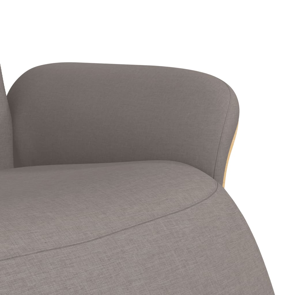 Fauteuil verstelbaar met voetensteun stof taupe