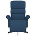 Fauteuil verstelbaar met voetensteun stof blauw