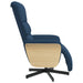Fauteuil verstelbaar met voetensteun stof blauw