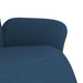 Fauteuil verstelbaar met voetensteun stof blauw