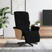 Massagestoel verstelbaar met voetensteun stof zwart