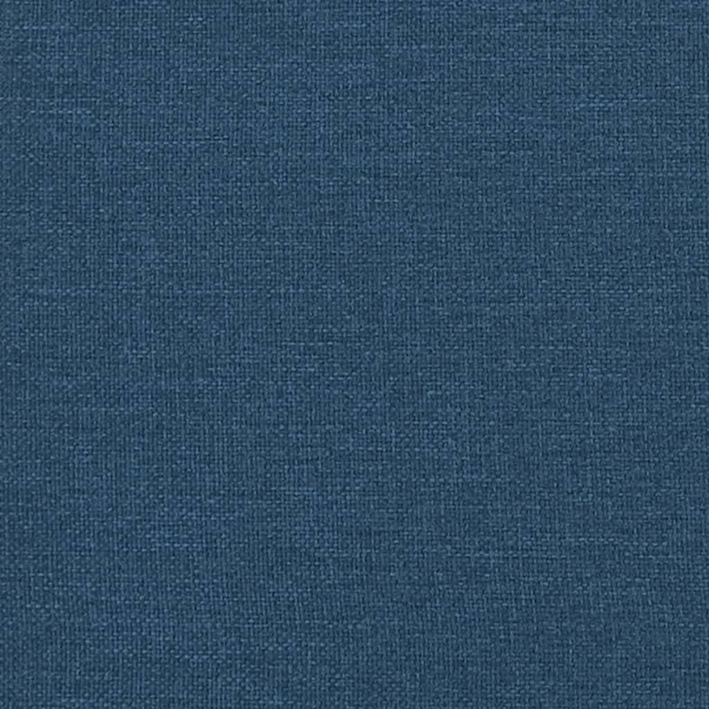 Massagestoel verstelbaar met voetensteun stof blauw