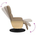 Fauteuil verstelbaar met voetensteun kunstleer cappuccinokleur