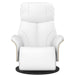 Fauteuil verstelbaar met voetensteun kunstleer wit