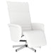 Fauteuil verstelbaar met voetensteun kunstleer wit
