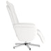 Fauteuil verstelbaar met voetensteun kunstleer wit