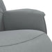 Fauteuil verstelbaar met voetensteun stof lichtgrijs