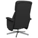 Fauteuil verstelbaar met voetensteun stof zwart