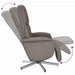 Fauteuil verstelbaar met voetensteun stof taupe
