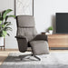 Fauteuil verstelbaar met voetensteun stof taupe