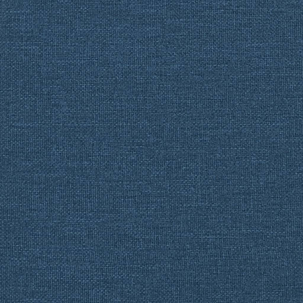 Massagestoel verstelbaar met voetensteun stof blauw