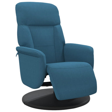Fauteuil met voetensteun verstelbaar fluweel blauw