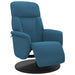 Fauteuil met voetensteun verstelbaar fluweel blauw