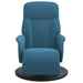 Fauteuil met voetensteun verstelbaar fluweel blauw