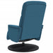 Fauteuil met voetensteun verstelbaar fluweel blauw