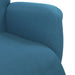 Fauteuil met voetensteun verstelbaar fluweel blauw