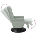Fauteuil met voetensteun verstelbaar fluweel lichtgrijs