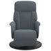 Fauteuil met voetensteun verstelbaar fluweel donkergrijs