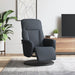 Fauteuil met voetensteun verstelbaar fluweel donkergrijs
