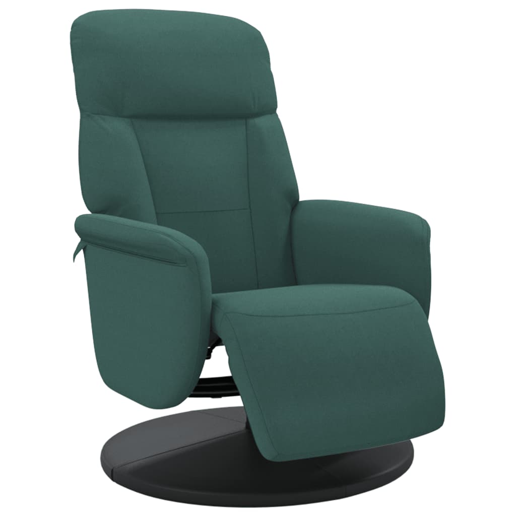 Verstelbare fauteuil met voetensteun fluweel donkergroen