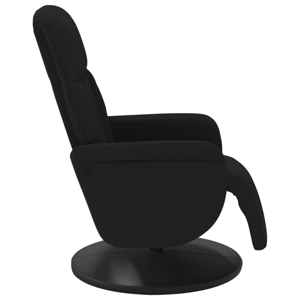 Fauteuil met voetensteun verstelbaar fluweel zwart