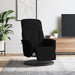Fauteuil met voetensteun verstelbaar fluweel zwart