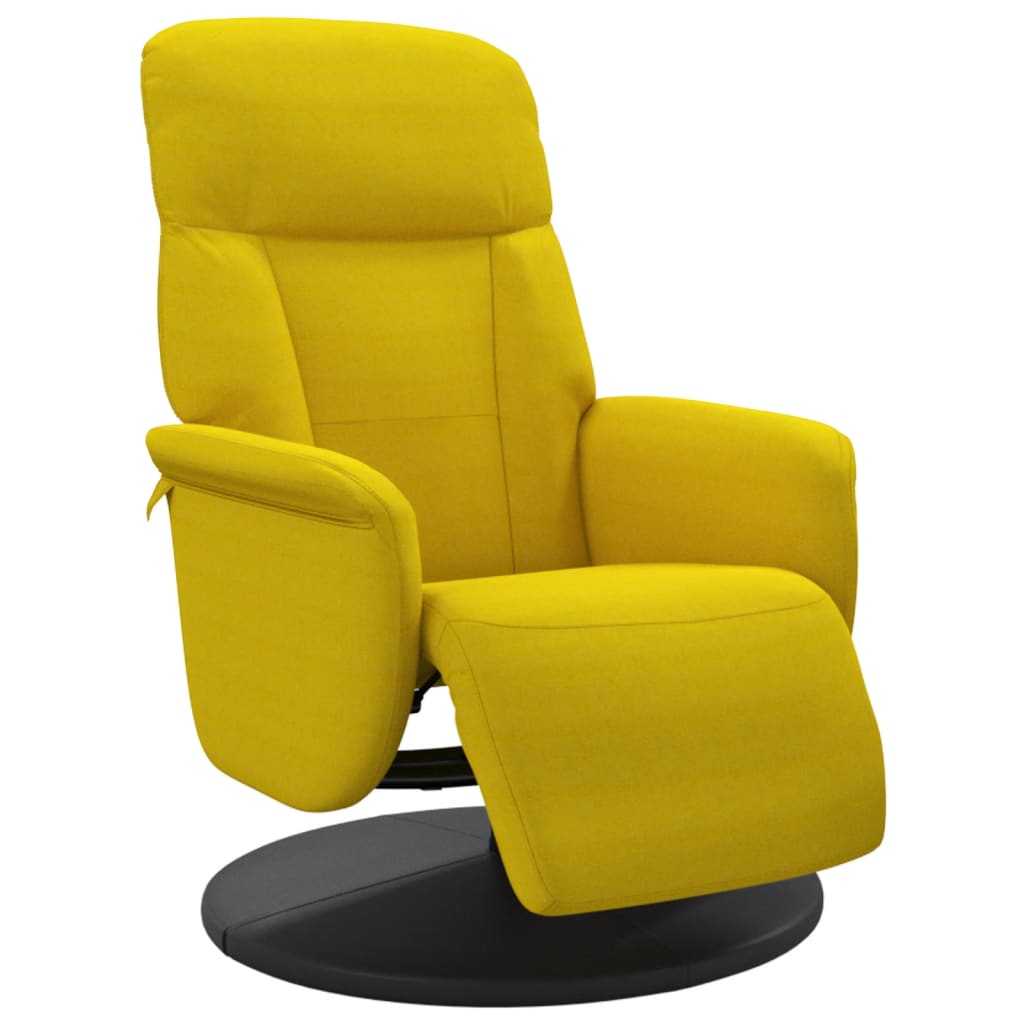 Fauteuil met voetensteun verstelbaar fluweel geel