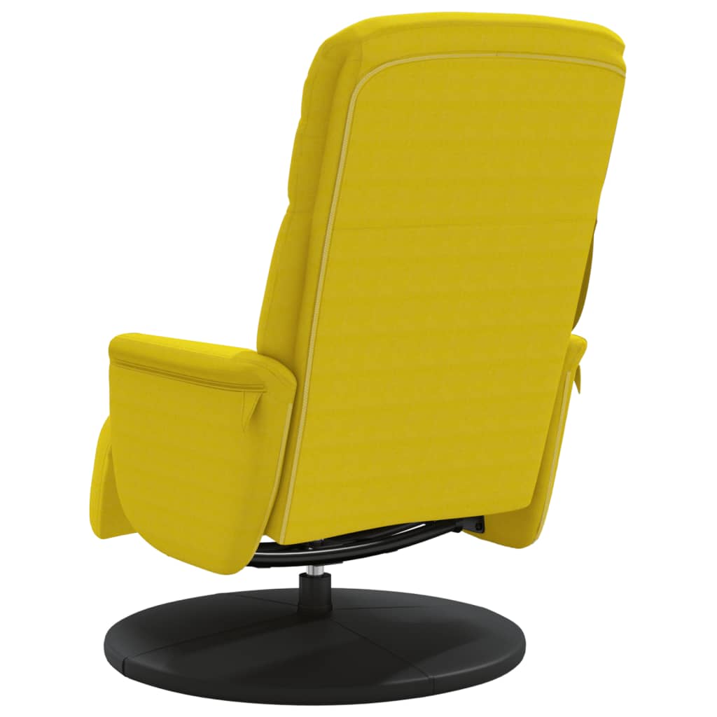 Fauteuil met voetensteun verstelbaar fluweel geel