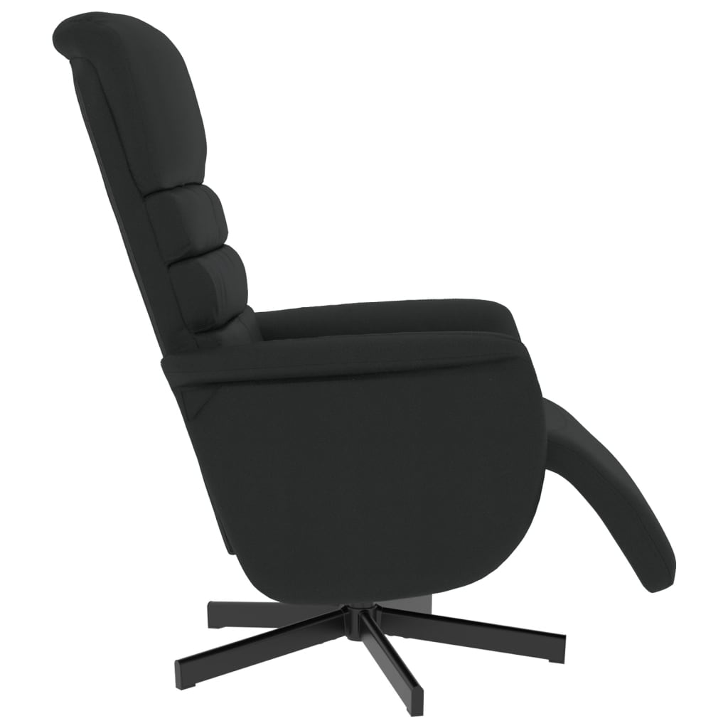 Fauteuil verstelbaar met voetensteun kunstleer zwart