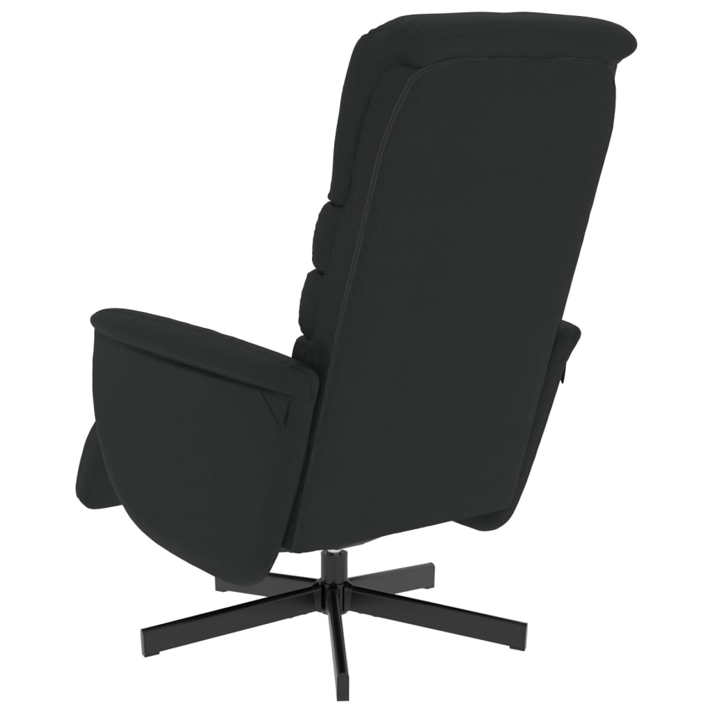 Fauteuil verstelbaar met voetensteun kunstleer zwart
