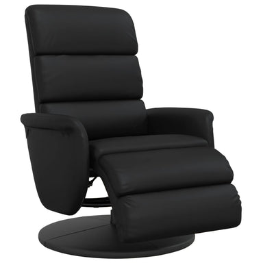 Fauteuil verstelbaar met voetensteun kunstleer zwart
