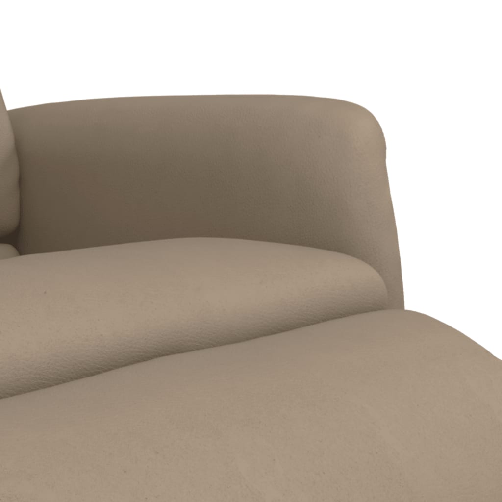 Fauteuil verstelbaar met voetensteun kunstleer cappuccinokleur