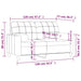 Tweezitsbank met sierkussens 120 cm stof bruin