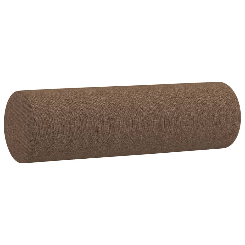 Tweezitsbank met sierkussens 140 cm stof bruin