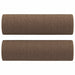 Tweezitsbank met sierkussens 140 cm stof bruin