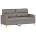Tweezitsbank met sierkussens 140 cm stof taupe