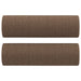 Tweezitsbank met sierkussens 120 cm stof bruin