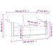 Tweezitsbank met sierkussens 120 cm stof bruin