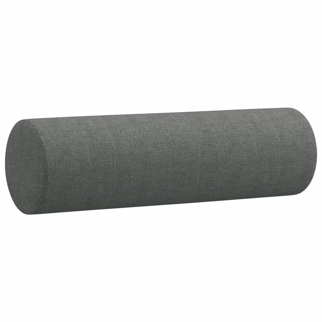 Tweezitsbank met sierkussens 140 cm stof donkergrijs