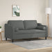 Tweezitsbank met sierkussens 140 cm stof donkergrijs