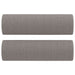 Driezitsbank met sierkussens 180 cm stof taupe