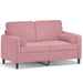 Tweezitsbank met sierkussens 120 cm fluweel roze