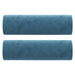 Tweezitsbank met sierkussens 120 cm fluweel blauw