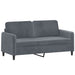 Tweezitsbank met sierkussens 140 cm fluweel donkergrijs