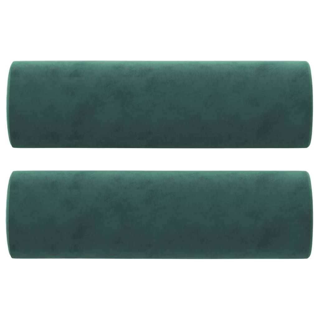 Tweezitsbank met sierkussens 140 cm fluweel donkergroen