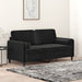 Tweezitsbank met sierkussens 140 cm fluweel zwart
