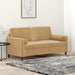 Tweezitsbank met sierkussens 140 cm fluweel bruin