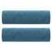 Tweezitsbank met sierkussens 140 cm fluweel blauw