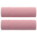 Driezitsbank met sierkussens 180 cm fluweel roze